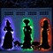 Hocus Pocus Halloween Decorations Outdoor, 5Pcs Halloween Large Black Hocus Pocus Witches Cauldron Cat Silhouette with Led Lights for Outside Halloween Garage Door Wall Yard Lawn Decor